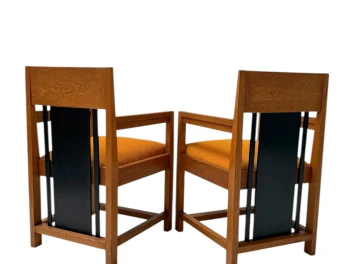 Two Art Deco Modernist High Back Armchairs by Cor Alons, 1927